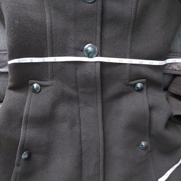 Brown Soia & Kyo Wool Blend Long Belted Coat - Picture 10 of 15